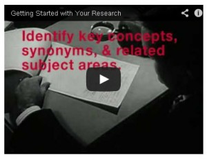 Getting Started with Research - video screen shot