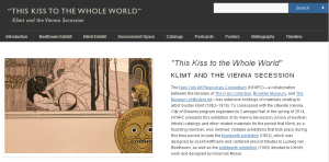 Screenshot of "This Kiss to the Whole World" Homepage