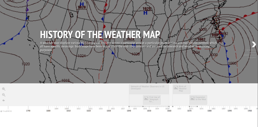 History of Weather Map Information Visualization