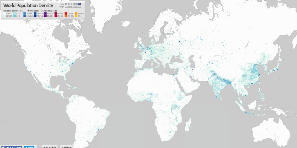 World Population Density Map