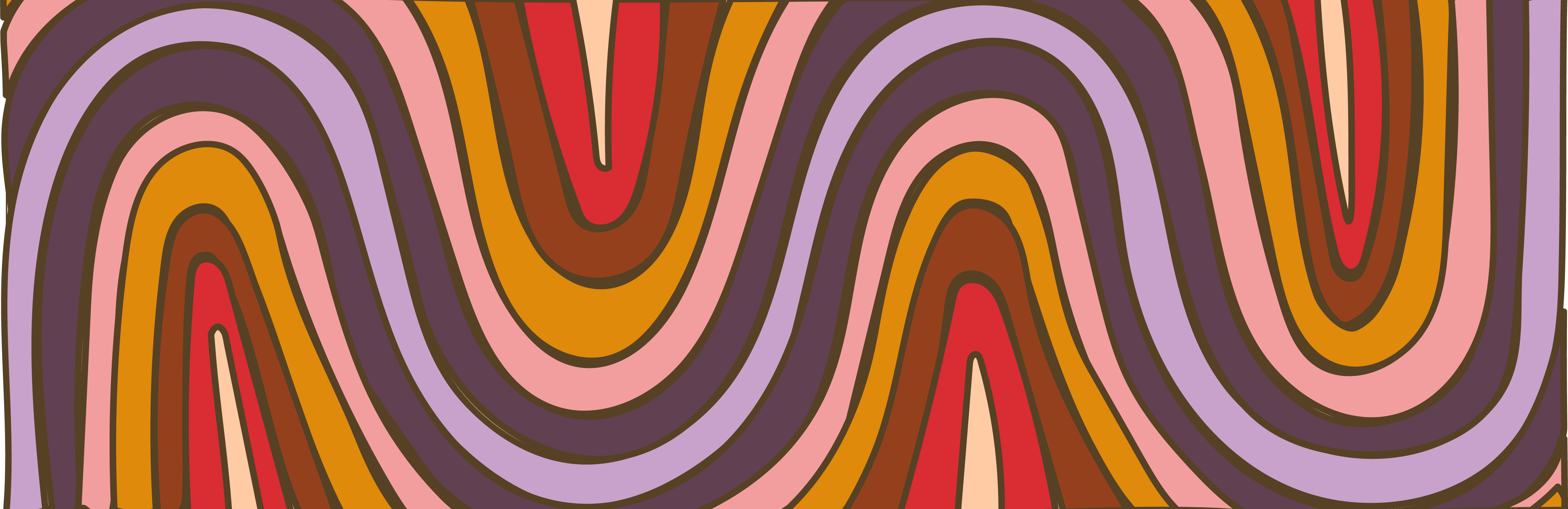 purple and orange swirly line pattern