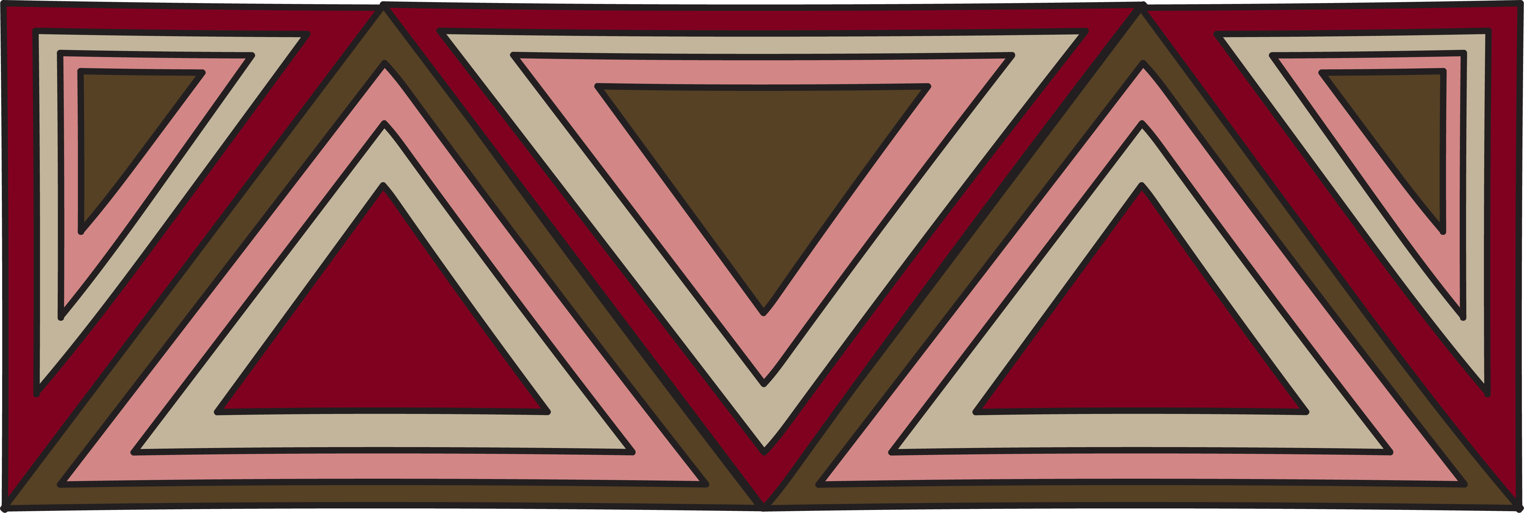 Pink and brown triangle pattern