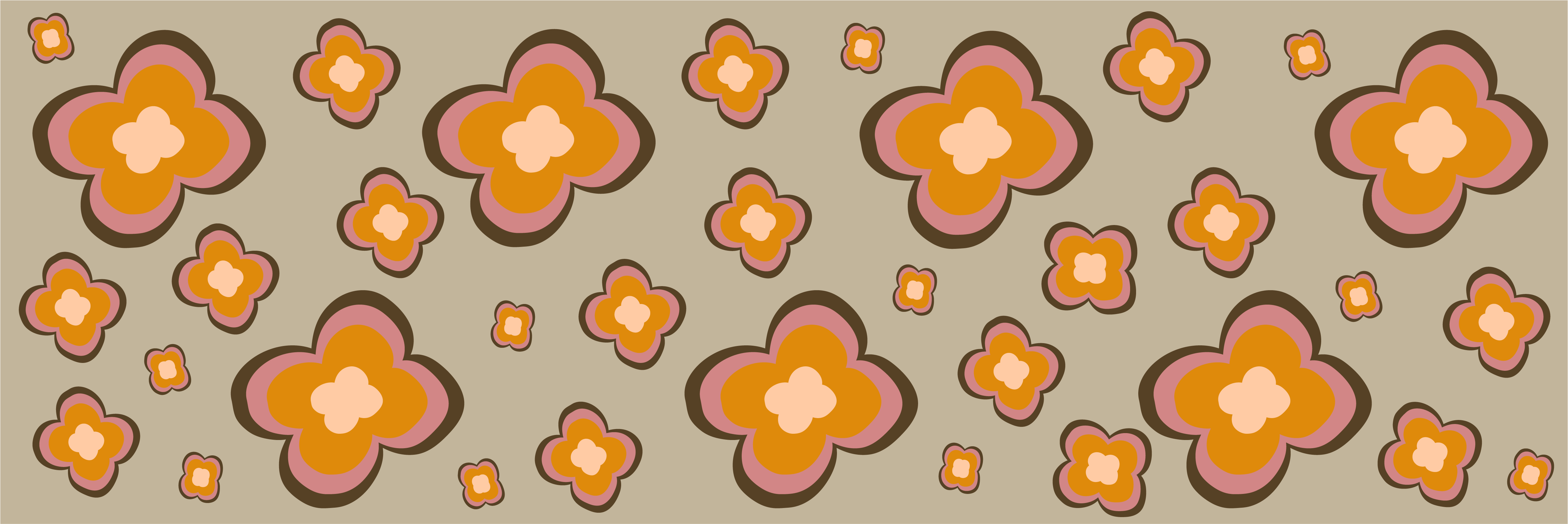 orange flower pattern