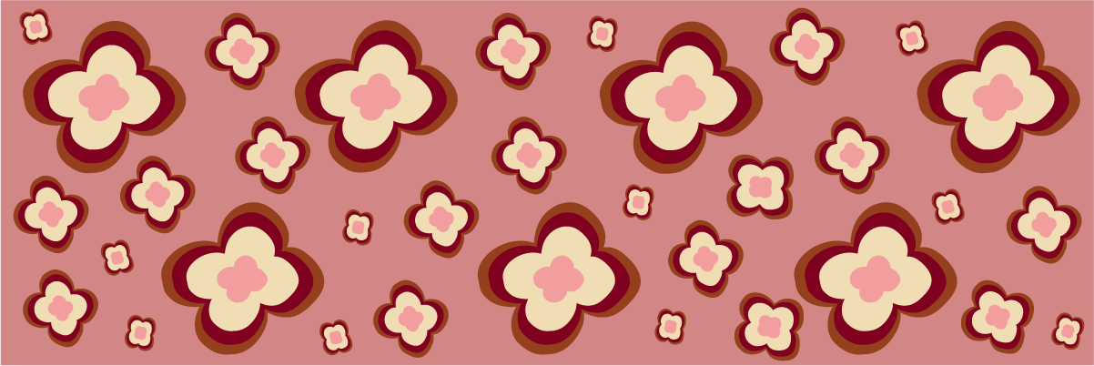 Pink funky floral pattern