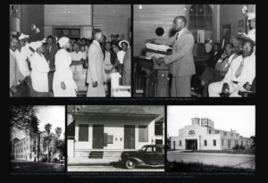 Two images from an African American Baptist Church and three images of Baptist Churches in New Orleans.