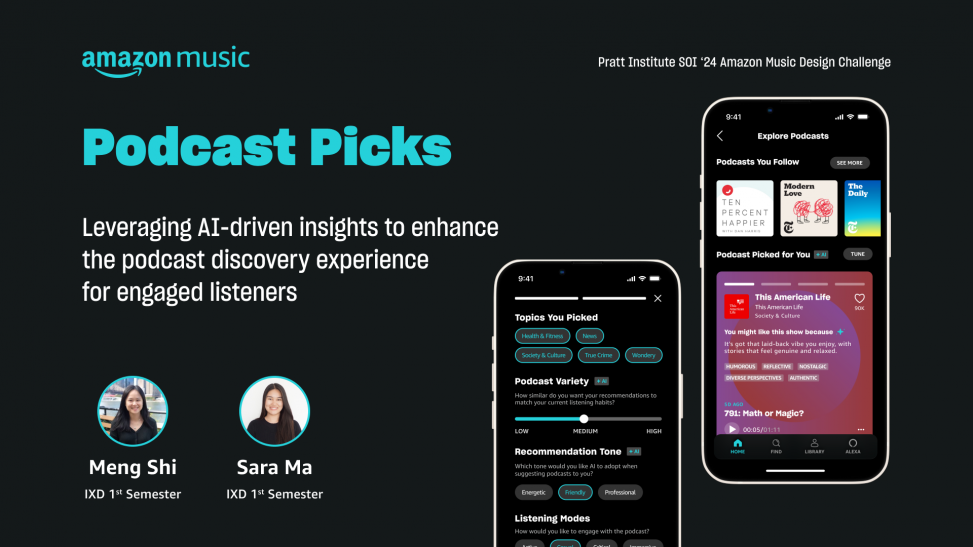 podcast picks is an ai driven podcast recommendation feature proposal for the Amazon Music Design Challenge