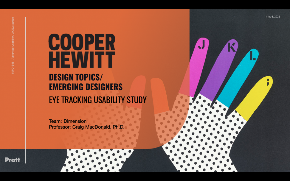 Cover of Cooper Hewitt: Mobile Website Eye-Tracking Usability Study report
