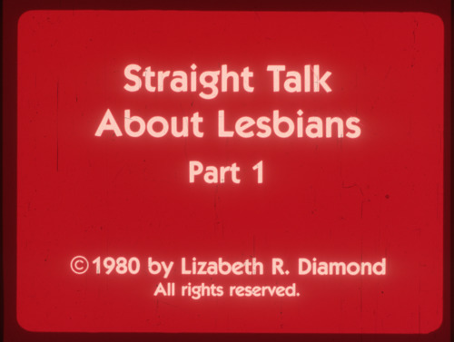 Straight Talk About Lesbians film strip title page