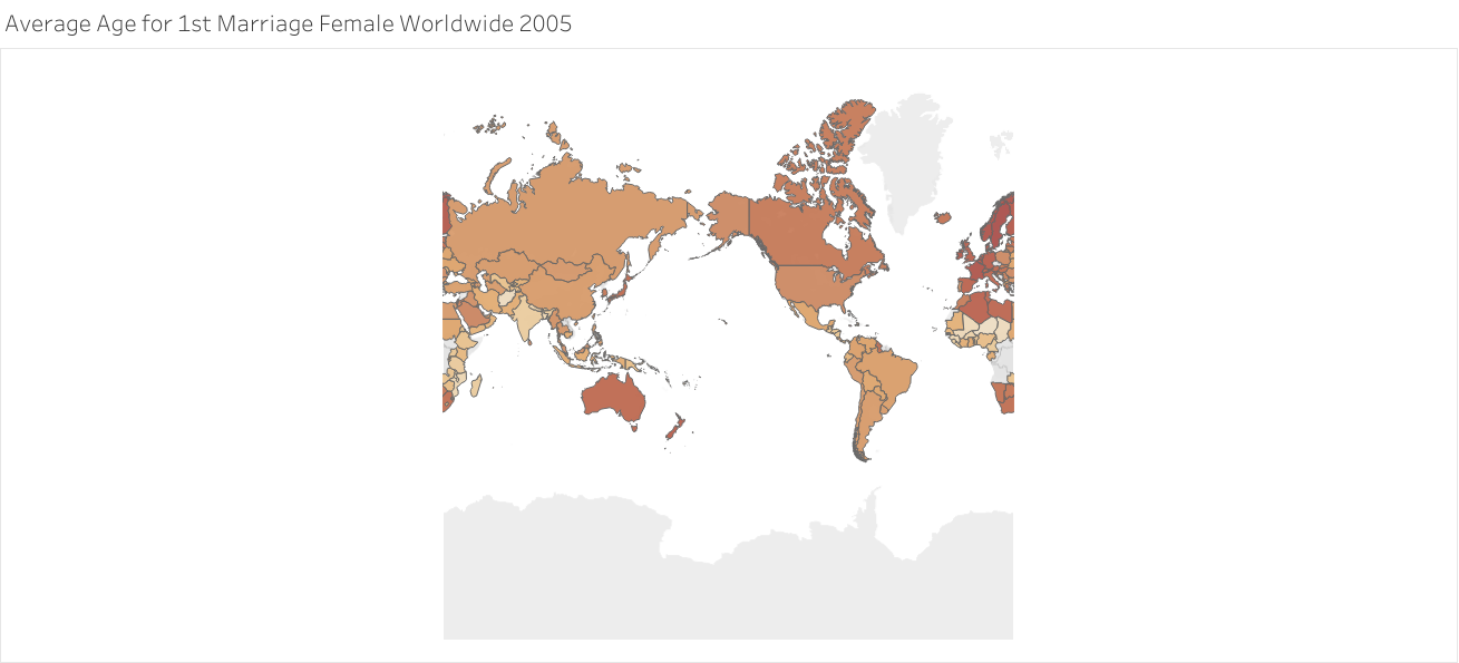 Age Marriage World Information Visualization