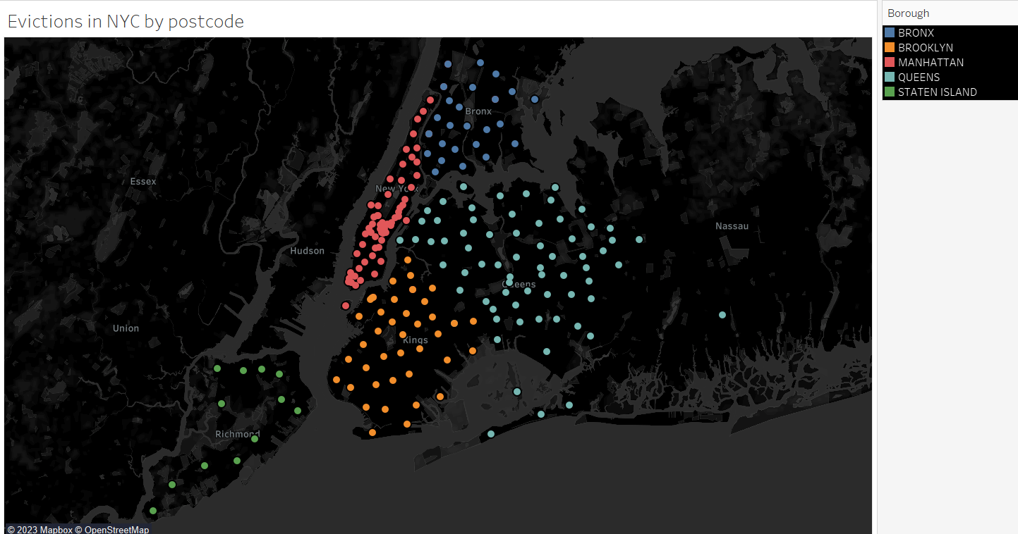 Eviction Rates In New York City – Information Visualization