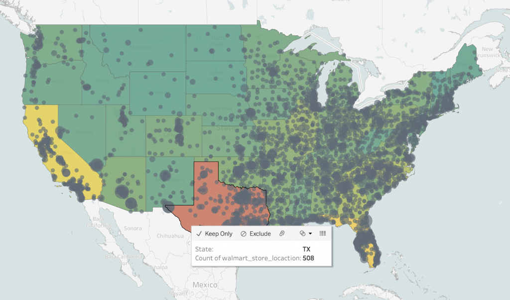 Walmart Locations In The US Student Work   MAP 1024x603 